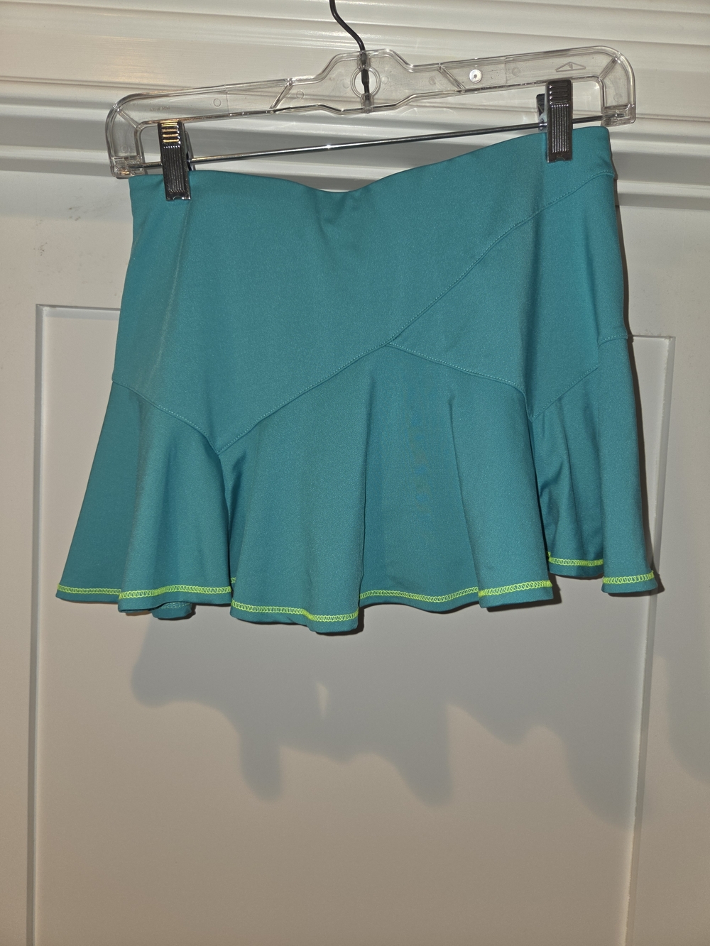 Lucky in Love Teal Flounce Tennis Skirt